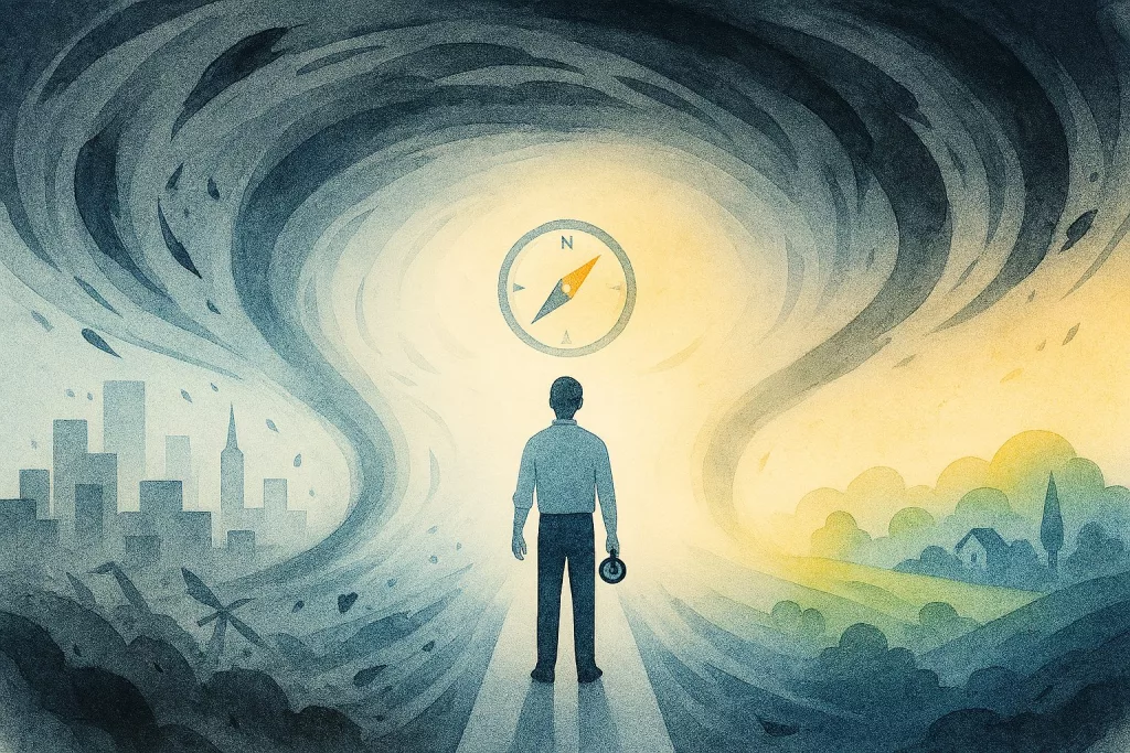 Im Auge des Wirbelsturms: Verantwortung und Resilienz in Zeiten der Zerrissenheit